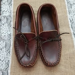 Men's Brown Leather Minnetonka Moccasin